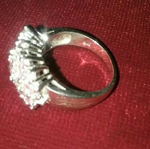 Ladies Pink Ice and CZ Ring